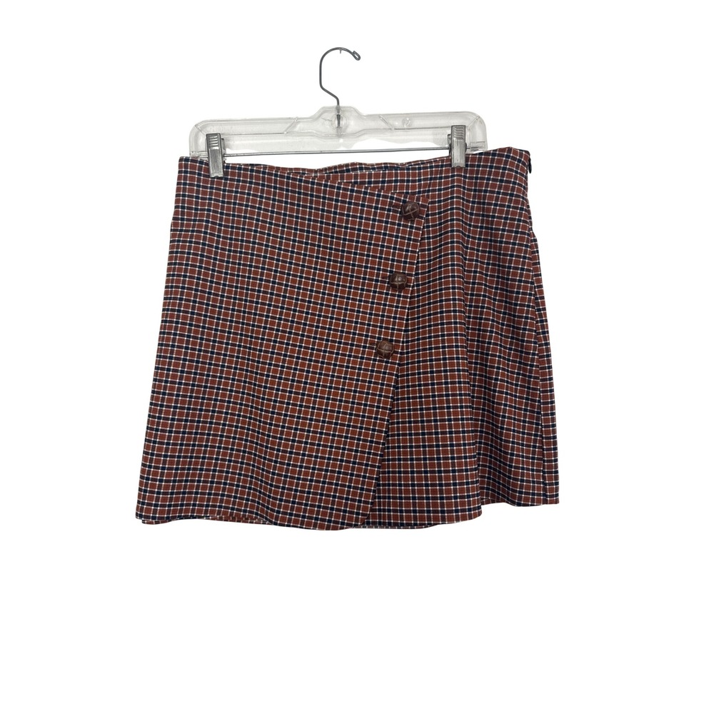 Urban Outfitters Faux Wrap Plaid Skirt XL Dark Academia Preppy Clueless Y2K 90s